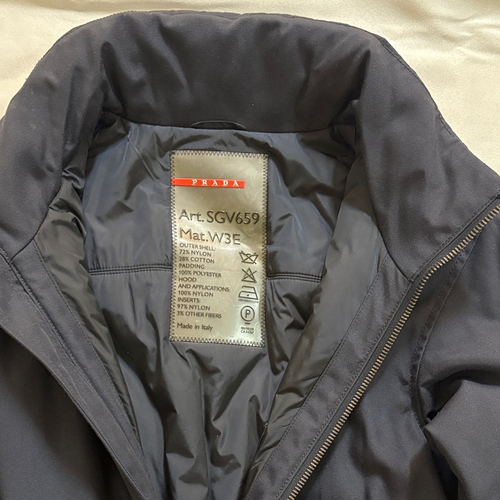 Prada Ski Jacket Charcoal Zip-Up Jacket Size 50 - Picture 3 of 16